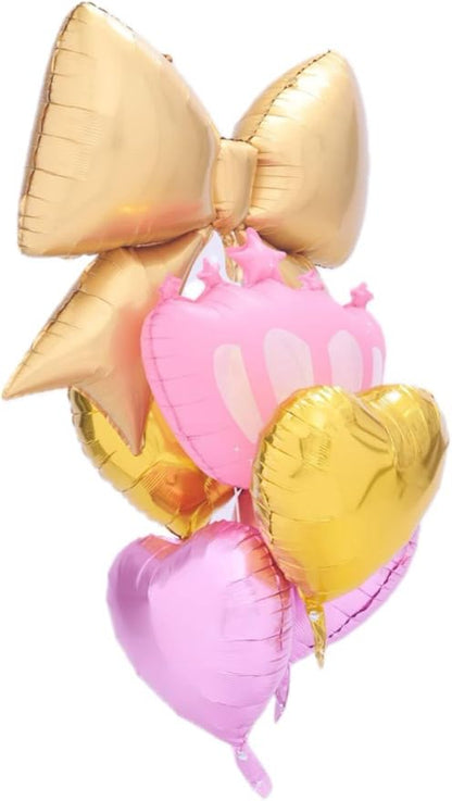 Foil Balloon Bouquet, Heart and Round Shapes - Image 2