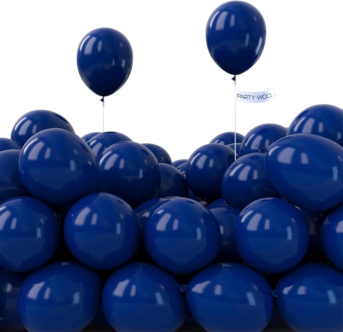 PartyWoo Navy Blue Balloons 50pcs Matte Dark Blue Color 5 Inch | Balloons by PartyWoo