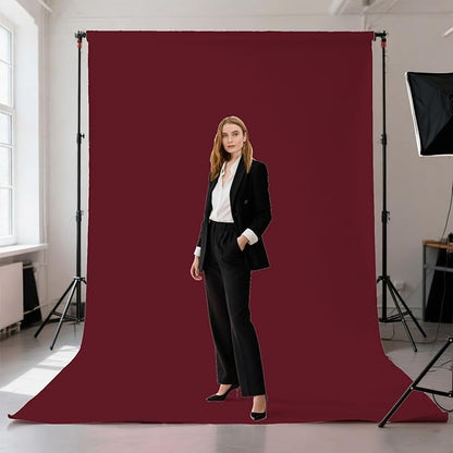 Burgundy Photography Backdrop for Photoshoot, Fabric 10x10ft | Polyester Studio - Image 2