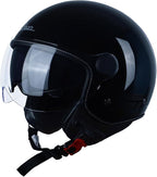 Open Face Motorcycle Helmet for Adults, DOT Approved,3/4 Retro Vespa Helmet, Dual Visors Men's and Women's Motorbike Casco for Moped Cruiser Bobber and Chopper