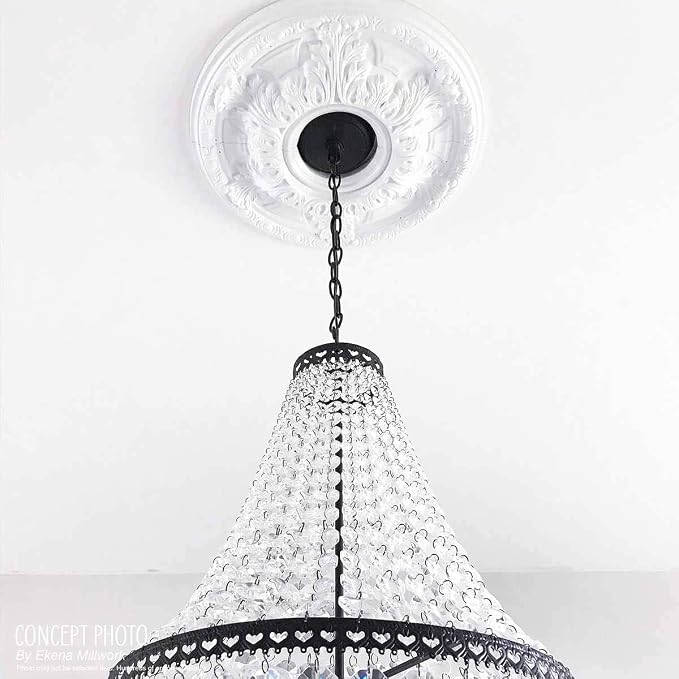 Ekena Millwork CM12BRBLF 12-1/2" x 3-7/8" x 3/4" Bradford Ceiling Medallion - Image 17