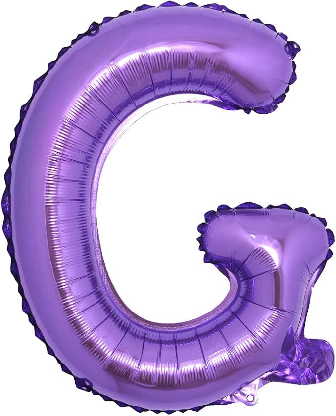 16 inch Purple Alphabet Letter and Number Balloons Set Package, Aluminum by RUIANSI