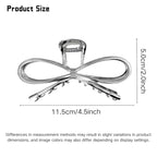 Metal Bow Hair Claw Clips Large Bowknot Hair Clips for Thin Thick Hair Accessories for Women Girls Silver Strong Hold Nonslip