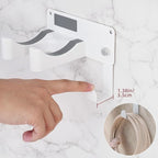 Hair Dryer Holder, Aluminum Alloy Blow Dryer Holder with Adhesive/Screw Installation, Universal Hair Dryer Wall Mount Compatible with Dyson Hairdryer Holder for Bathroom White UEMUSI