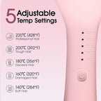 Beach Wave Curling Iron Deep Waver Hair Tool, Mermaid Hair Waver for Women Crimper, Anti-Scald, Dual Voltage, 1.4 Inch Ceramic Double Barrel Wavy Curling Iron, Pink