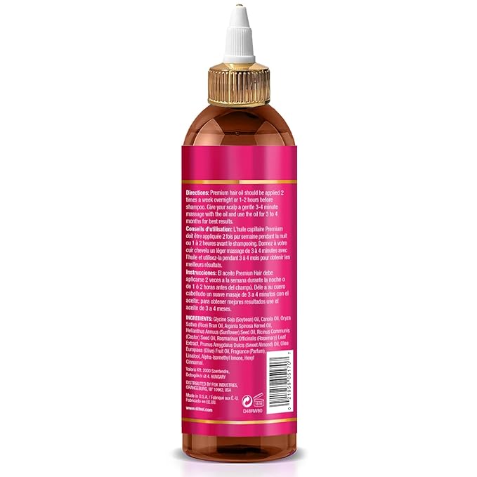 Difeel Rice Water Premium Hair Oil 8 oz. - Strengthening Rice Water Moisturizer for Hair