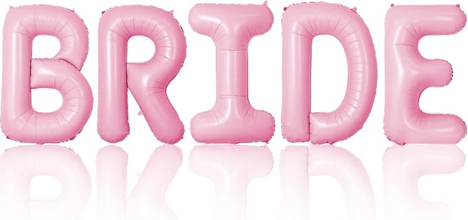 Pink Bride Balloons Wedding Balloon 40 Inch Bride To Be Letter Balloons by Unknown