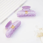 Birthday Gifts for Girls - Purple Acrylic Letter Hair Clips, Monogram Hair Claw Alphabet Large Hair Clip, Fashion Glitter Claw Clips, Teen Girl Gifts Trendy Stuff, Letter C
