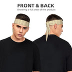 Boys Girls Sports Sweatband, Multifunction Elastic Head Band for Running Fitness Shower, Beauty Skinny Cheetah Gold Leopard Print Headwear Hair Accessories