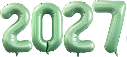 Green 2027 Foil Number Balloons by GOER