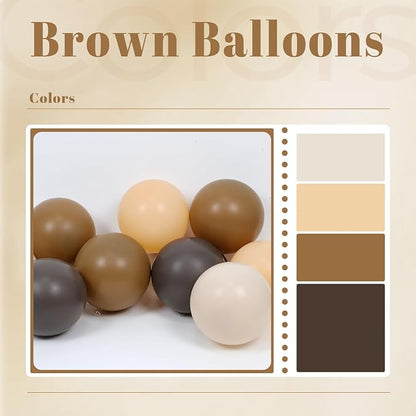 60pcs Brown Balloons 12inch - Image 4