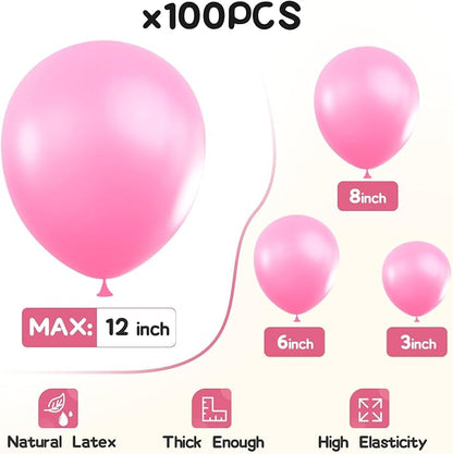 EMART Pink Balloons 12 Inch 100pcs, Latex Balloons - Image 3