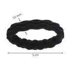 Expressions 18 Count Hair Tie Set in Classic Black - Waved Ponytail Elastic for Women and Girls - Hair Accessories Value Pack - Black Hair Ties for Everyday Use