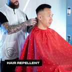 Barber Strong The Barber Cape Haircut Cover for Men, Hair Repelling and Static-Reducing Material, Water Resistant Fabric