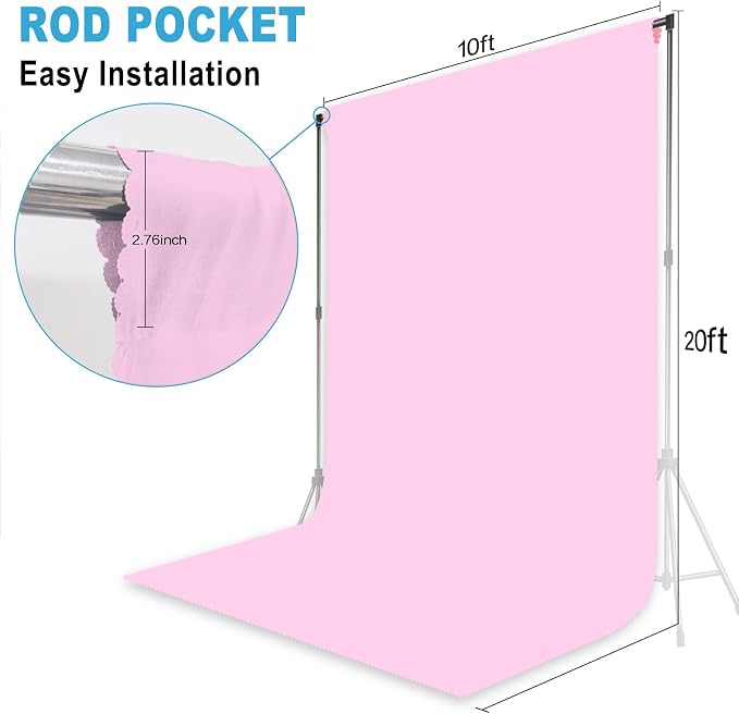 Pink Photography Backdrop for Photoshoot, 10x20 FT | Versatile Studio Photo - Image 2