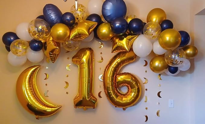 Number Balloon Gold Number 6 for 6 16 Birthday Party Decorations, 40 Inch | - Image 3