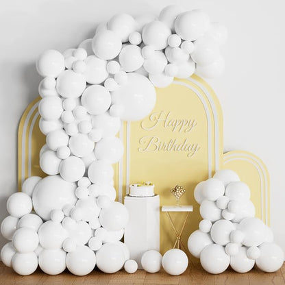 White Balloons 18 Inch 12 Pack Large Latex Party Balloons Round Helium Balloon - Image 9