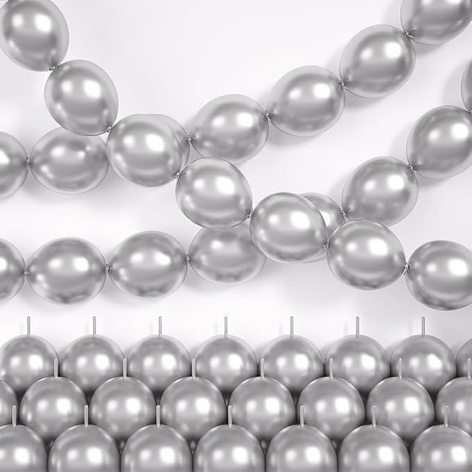 Silver Linking Balloons by Hapmori