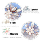 JAKAWIN Pearl Bride Wedding Hair Pins Bridal Hair Piece Accessories Decorative Hair Clips for Women HP065 (Rose Gold)