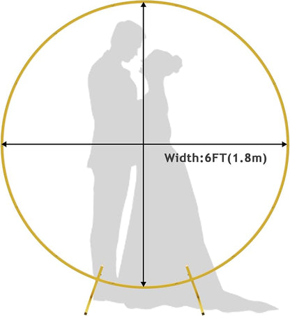 Round Backdrop Stand 6FT Gold Metal Circle Balloon Arch Frame | Metal Circle - Image 4