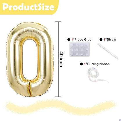 Champagne Gold Number 58 85 Balloon - Image 2