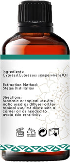 Cypress Essential Oil for Diffuser Skin Soap Making, 100% Pure Natural Cypress Oil- 1 Oz