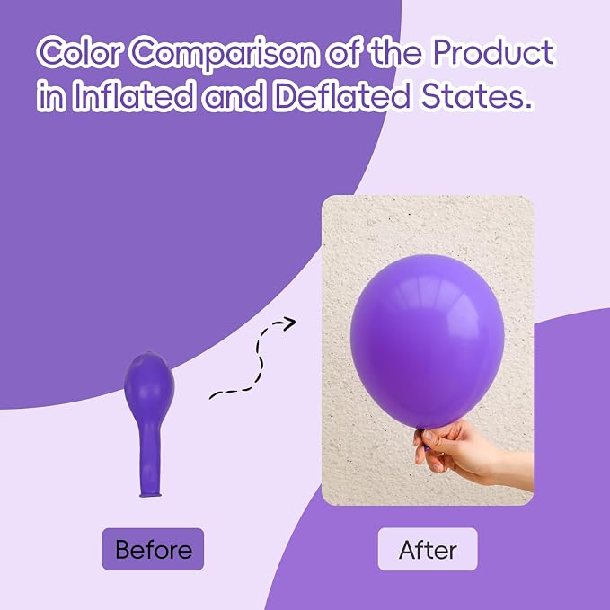 Purple Balloons 12 inch, Baby Shower, Birthday Party Decorations - Image 3