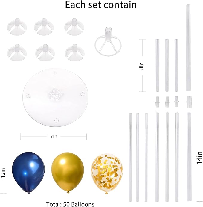 4 Set Balloon Stand Kit for Table Centerpieces - Image 2