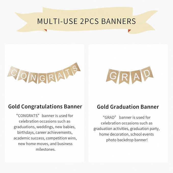Graduation Decorations 2026, Congrats Grad Banner - Image 4