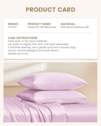 THXSILK Set of 2 100% Mulberry Silk Pillowcase for Hair and Skin Health, Soft Breathable and Smooth Pillowcases with Hidden Zipper, Both Sides Premium Grade 6A+ Silk, Standard 20"x26", Light Purple