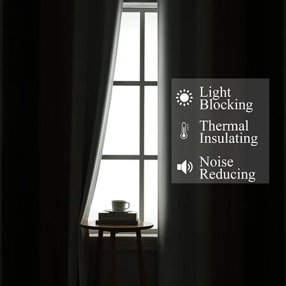 Brown and Greyish White Ombre Short Blackout Cafe Curtains 36 Inch Length - Image 3