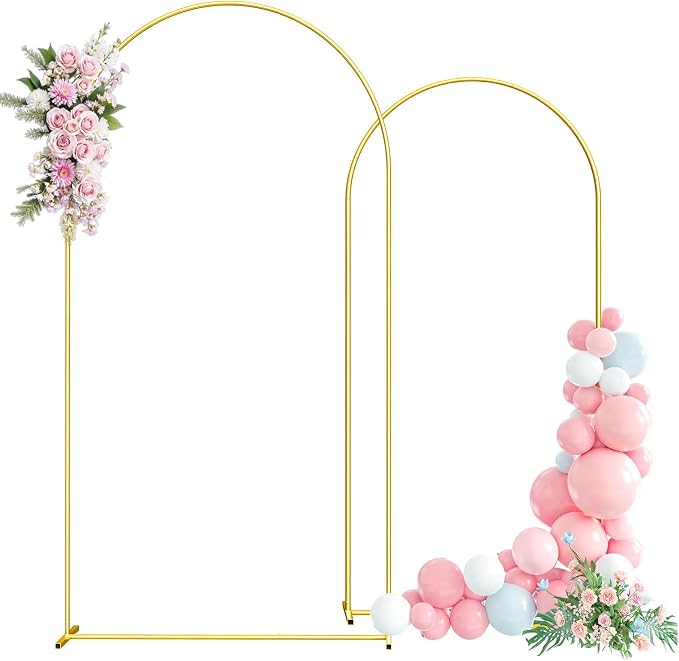 Metal Arch Backdrop Stand, 7.2FT+6FT Wedding Arch Frame, Balloon Arch Backdrop by Unknown