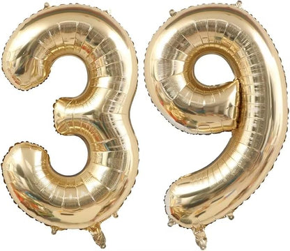 Light Gold 93 39 Balloon Numbers, 40 Inch Large 93th 39th Birthday Balloons by Unknown