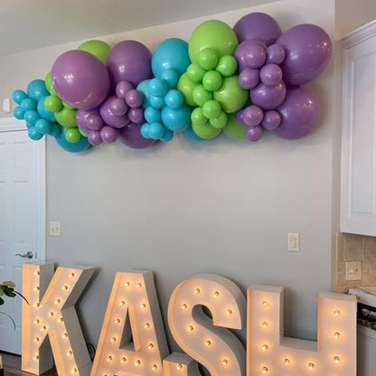 Blue Green and Purple Balloons, Balloon 50PCS 12 Inch Fruit Green Teal Blue - Image 8