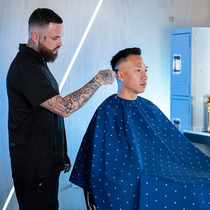 Barber Strong The Barber Cape Haircut Cover for Men, Hair Repelling and Static-Reducing Material, Water Resistant Fabric