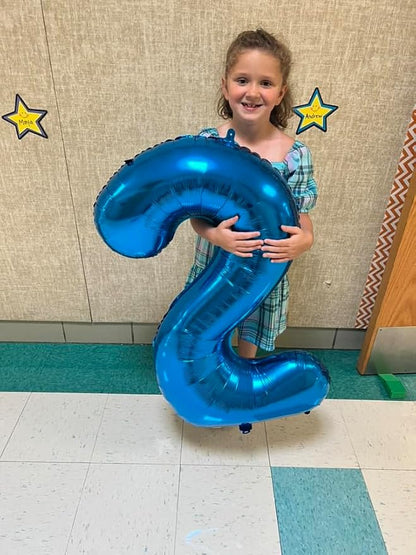40 Inch Navy Blue Number 0 Balloon, 0th Birthday Party Decorations | 40 Inch - Image 8