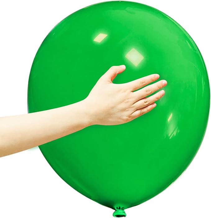 Green Balloons 18 Inch 12 Pack Large Latex Party Balloons Round Helium Balloon by ASIYUHY