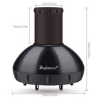 Segbeauty Hair Diffuser for Curly Hair, Upgraded Adjustable Air Flow, Deep Bowl, Professional Salon Frizz-free Fast Dry Diffuser Attachment with 1.57"-1.97" Nozzle, Black