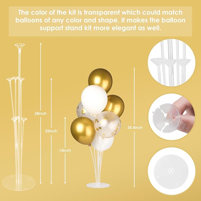 Voircoloria 6 Sets Balloon Stand Kits - Image 2