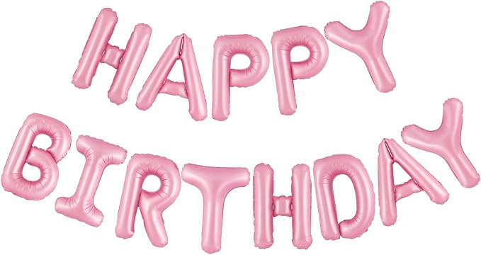 CANREVEL Happy Birthday Banner Decorations + Sign Balloons, by CANREVEL