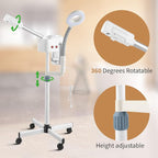 Winado 2 in 1 Facial Steamer with 5X Magnification Light, Deep Cleaning for Personal Skin Care, Beautician Steamer Professional Humidifier Facial Spa Mist Steam for Home & Beauty Salon, White