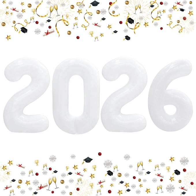 42 Inch 2026 Foil Number Balloons by GOER