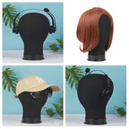 Wig Head 21Inch Canvas Block Head Wig Stand with Mannequin Head for Making Wigs Display Styling