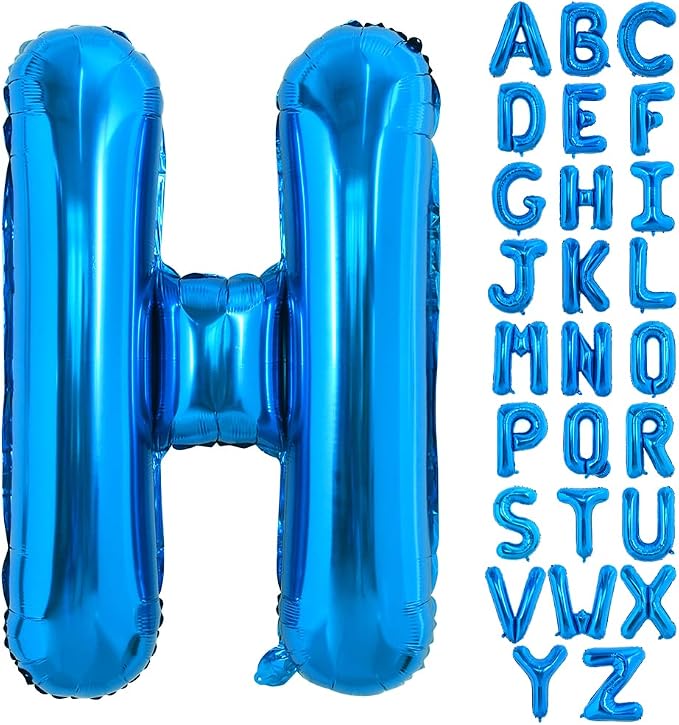 TONIFUL 40 Inch Large Blue Letter H Foil Balloons Alphabet Balloons | Giant by TONIFUL
