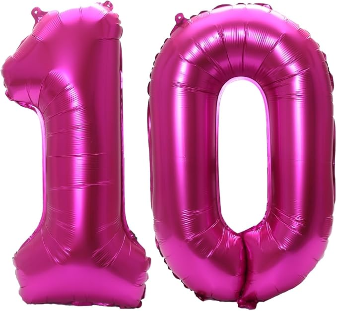 Number 10 Balloon Foil Mylar Balloons by YPSelected