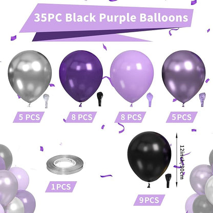 Purple and Black Balloons - Image 2