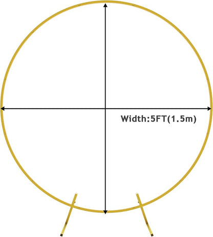 Round Backdrop Stand 5FT Gold Metal Circle Balloon Arch Frame | Metal Circle - Image 4
