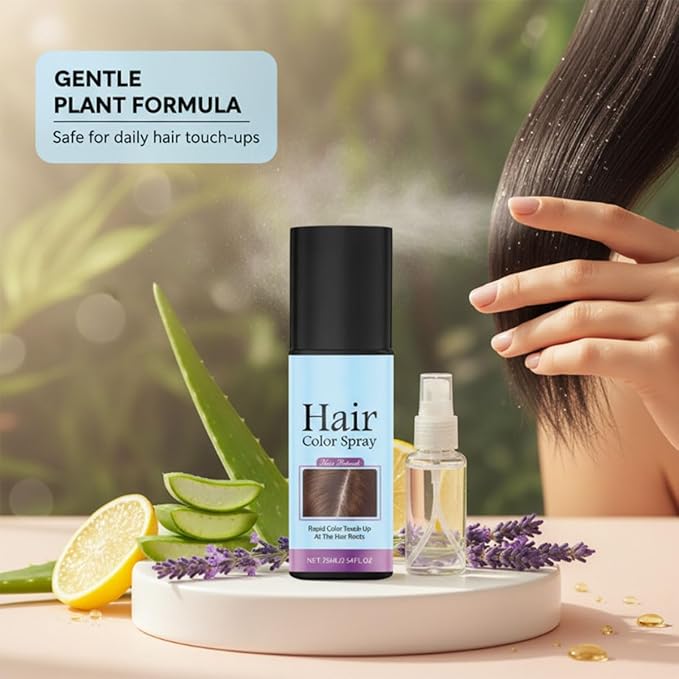 Temporary Root Touch Up Spray,Temporary Root Touch Up Hair Color Spray,Instant Covers Grey Hair (Light Brown)