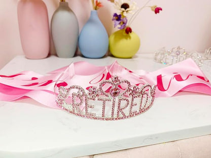 JETKONG Retirement Party Decorations Retired Tiara/Crown, Retired Sash - Image 4