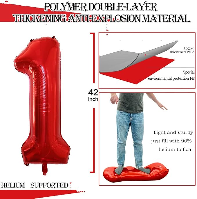Number 18 Balloons for 18th Birthday Sweet 18 Party Decorations, 42 Inch Jumbo - Image 2